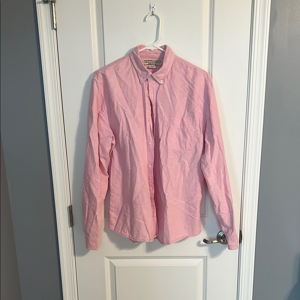 USED Men's Pink Large Button-Up Shirt